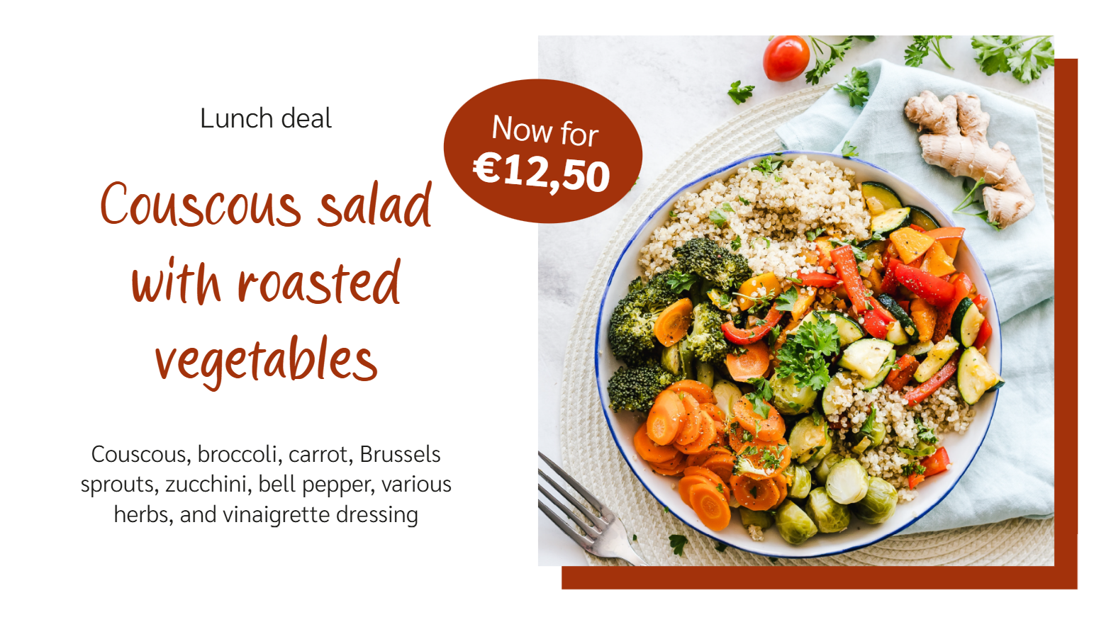 DST Connect template Lunch deal menu